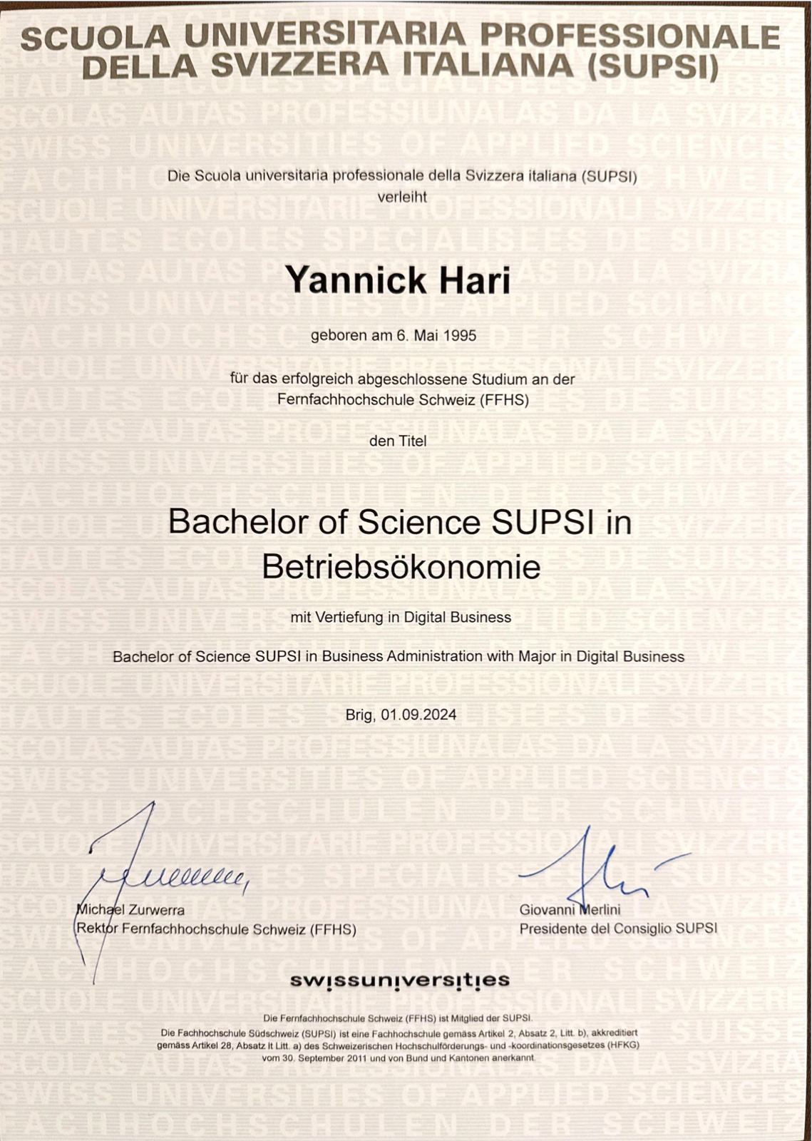 Bachelor of Science (B.Sc.) in Business Administration